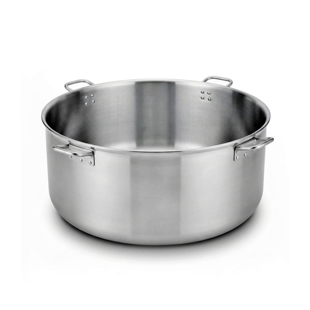 M.G Stainless Steel Round Stock Pot With 4 Handles Kaka Bawa Sons