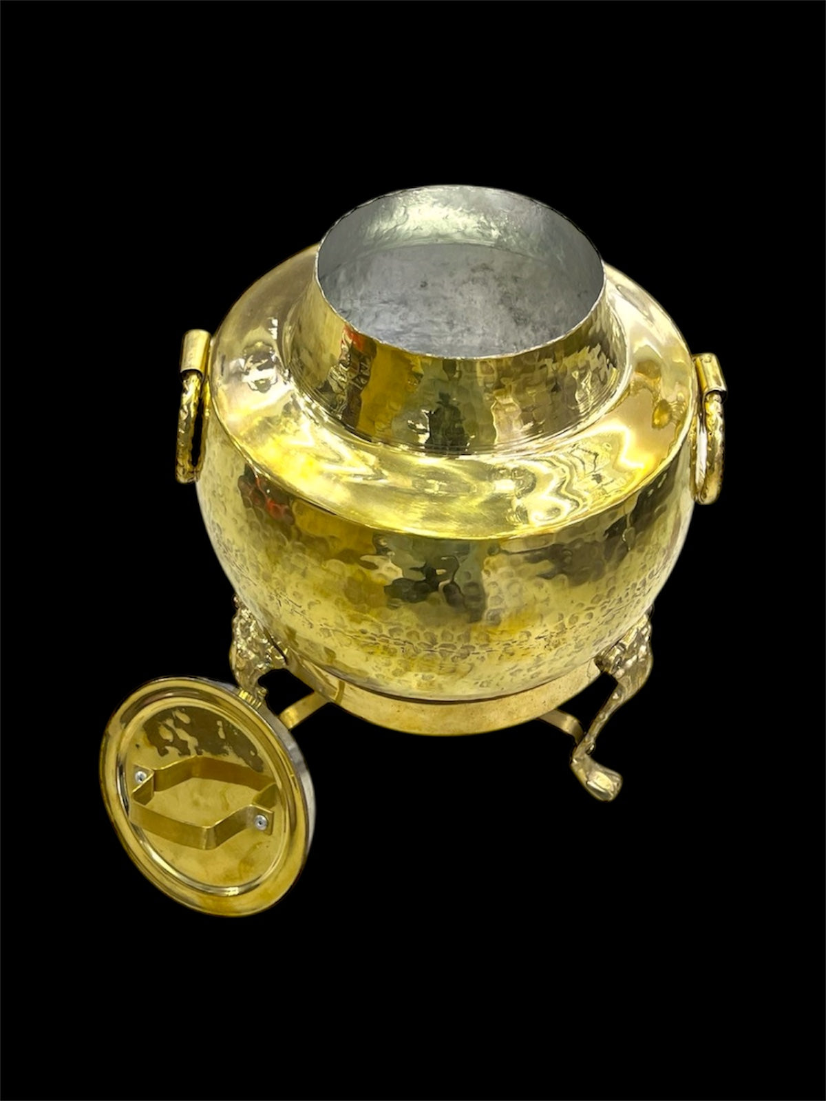 Golden Naqshi Table Top Daig With Stand