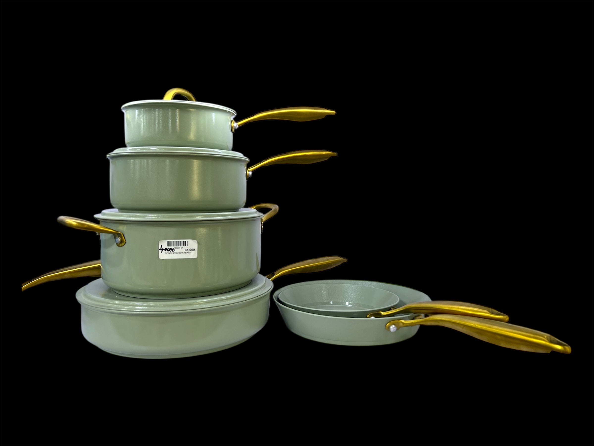 OE NON STICK SET GREEN (16/Pcs)