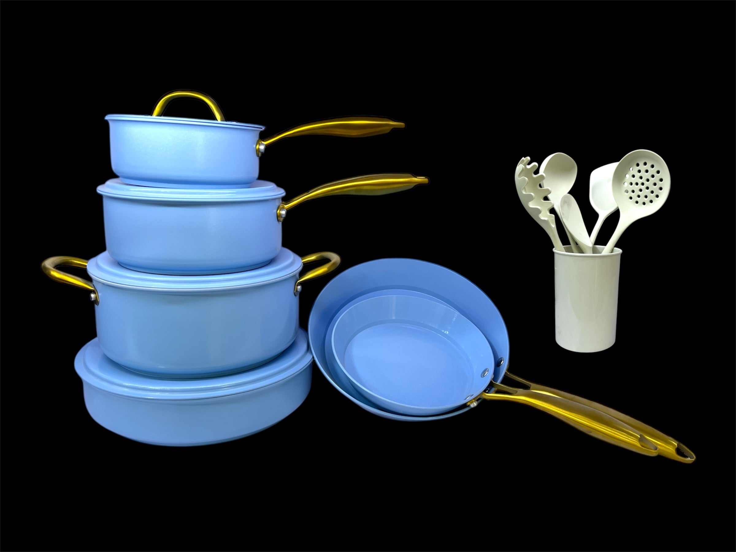 OE NON STICK SET BLUE (16/Pcs)