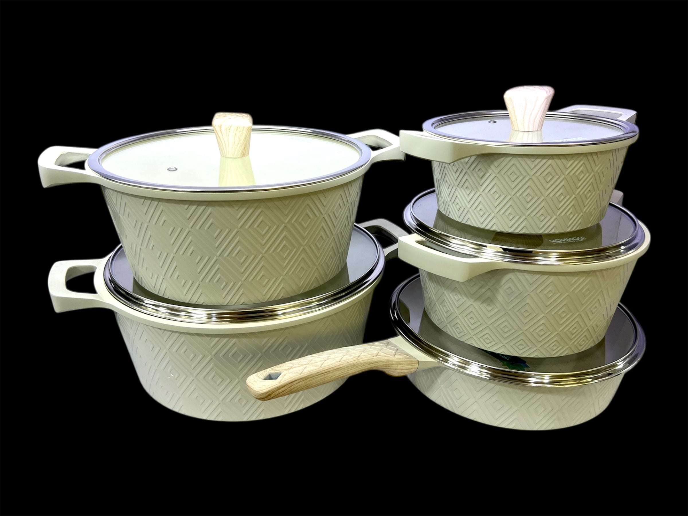 DONNOR NON STICK SET LIGHT BEIGH (15/Pcs)