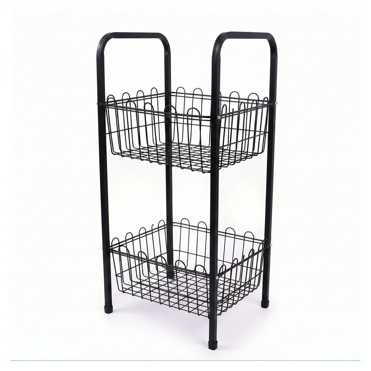 SK Black Plastic Wire Vegetable Rack Kaka Bawa Sons