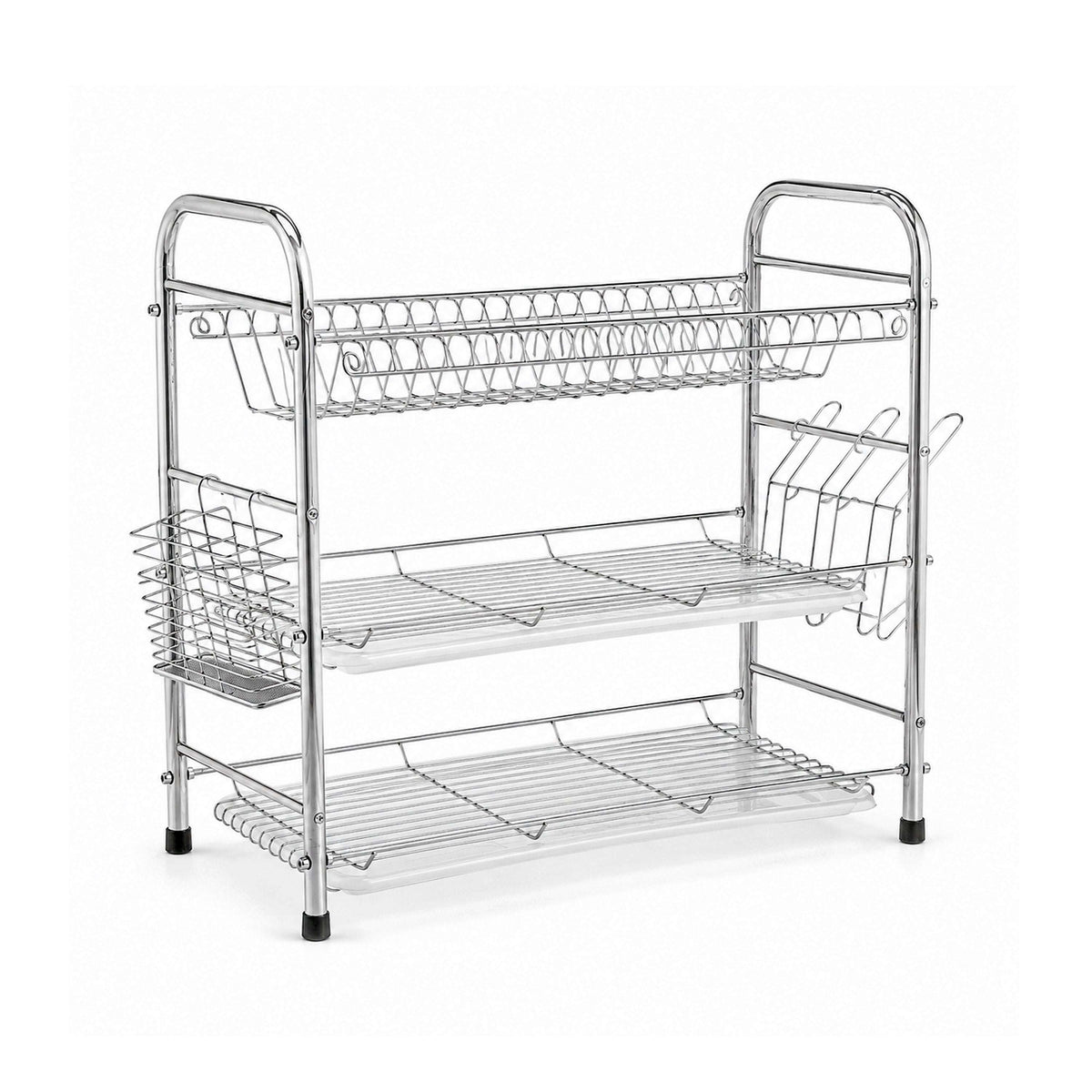 SK Stainless Steel Silver Plate Rack. Available in 2 sizes: 2-tier and 3-tier Kaka Bawa Sons