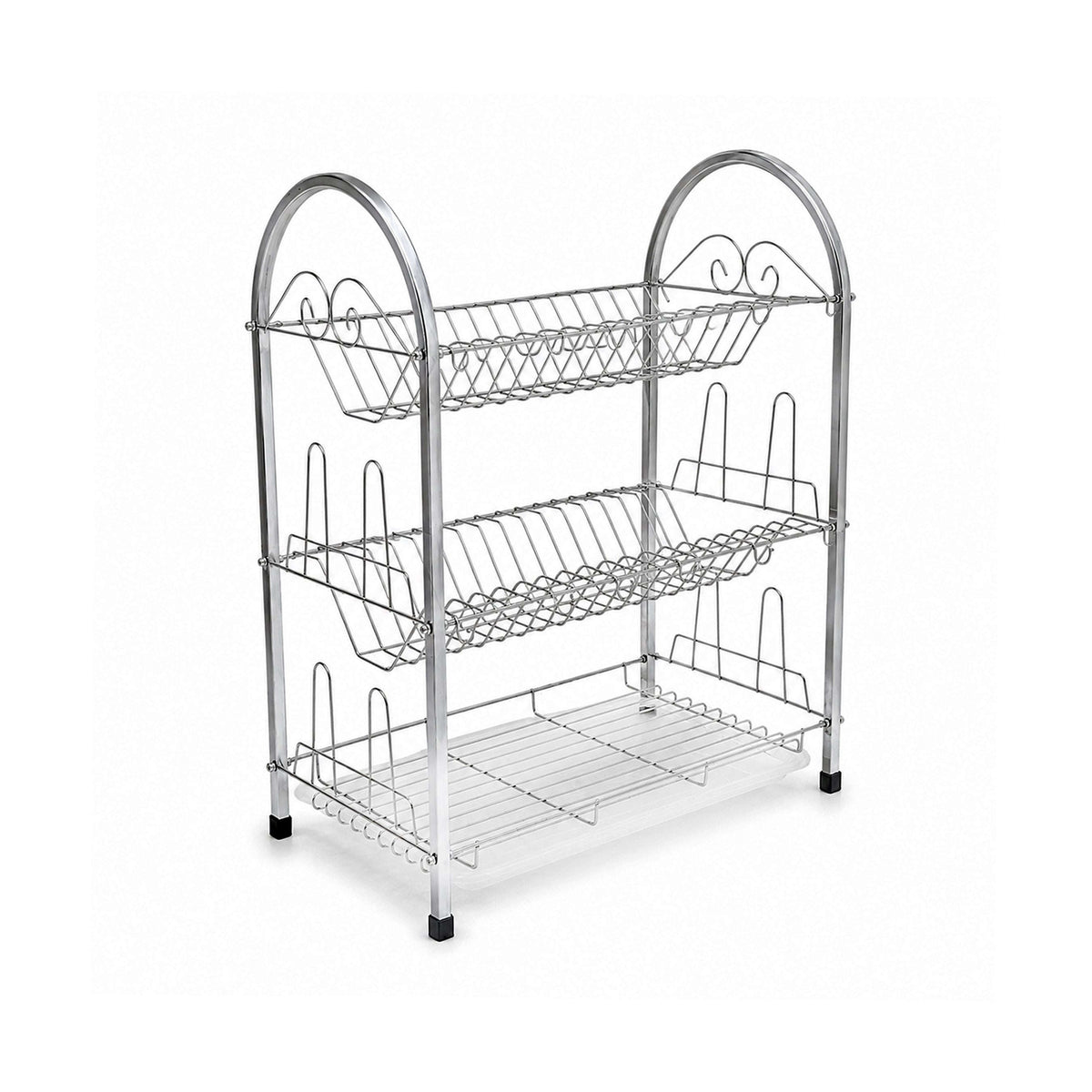 AT Stainless Steel Silver Plate Rack Kaka Bawa Sons