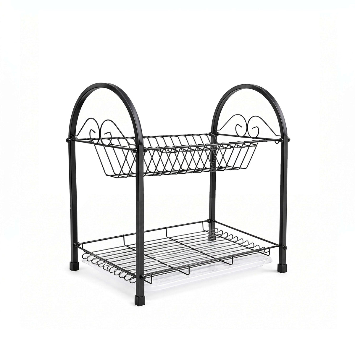 SK Stainless Steel Black Plate Rack Kaka Bawa Sons