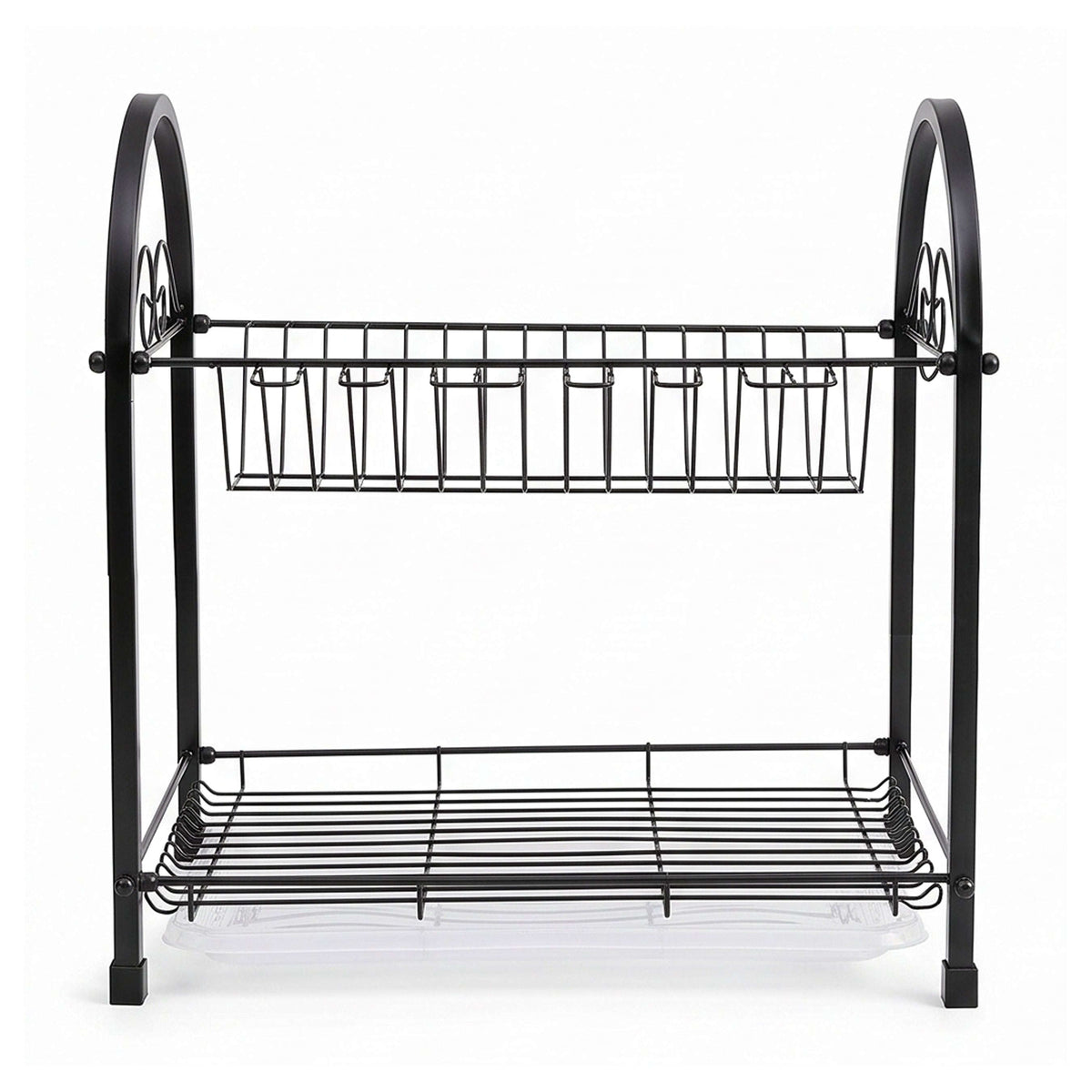 SK Stainless Steel Black Plate Rack Kaka Bawa Sons
