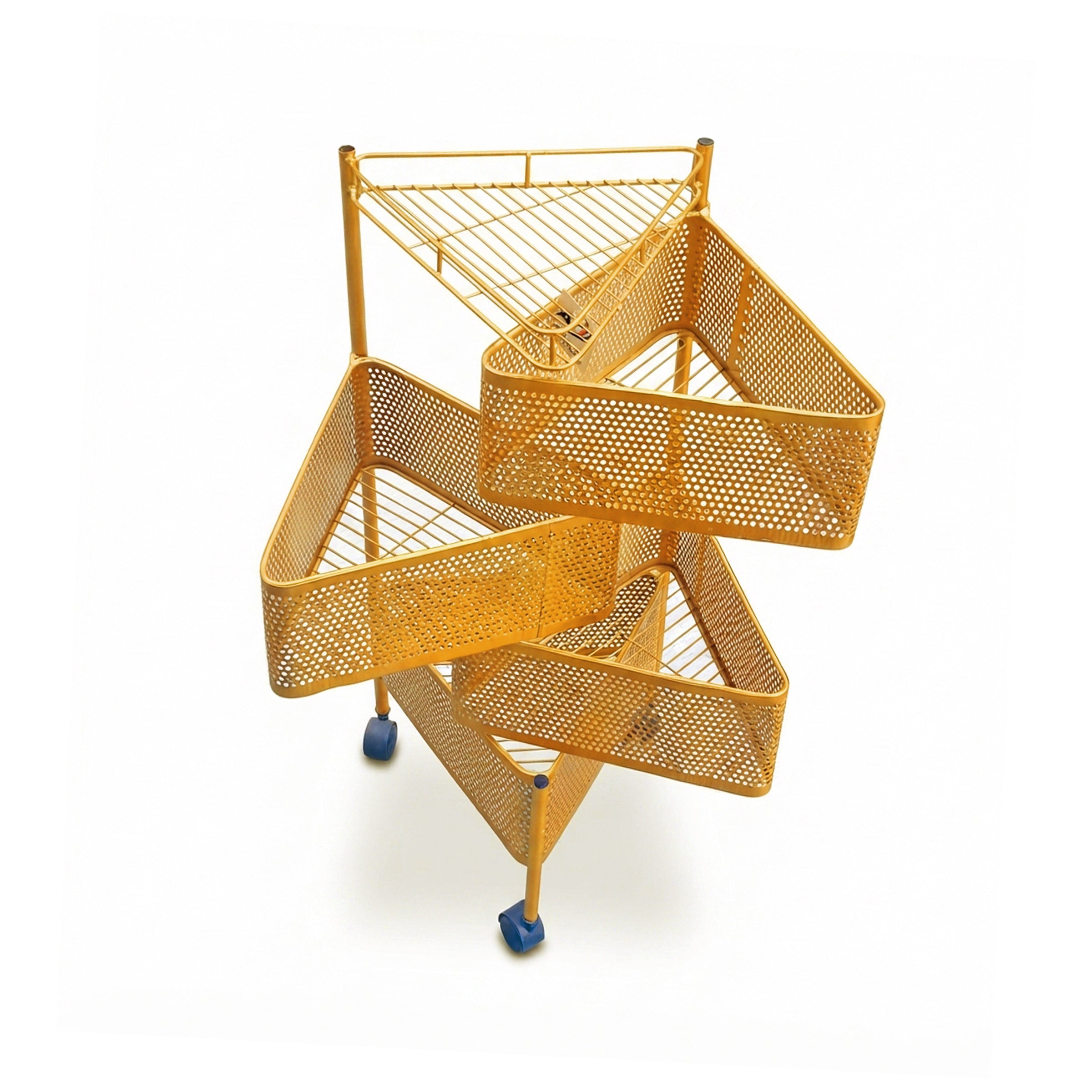 SK 4-Tier Stainless Steel Golden Triangular Storage Rack