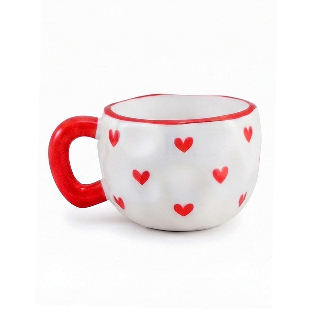 Mini Red Heart 300 ml Ceramic Mug Kaka Bawa Sons