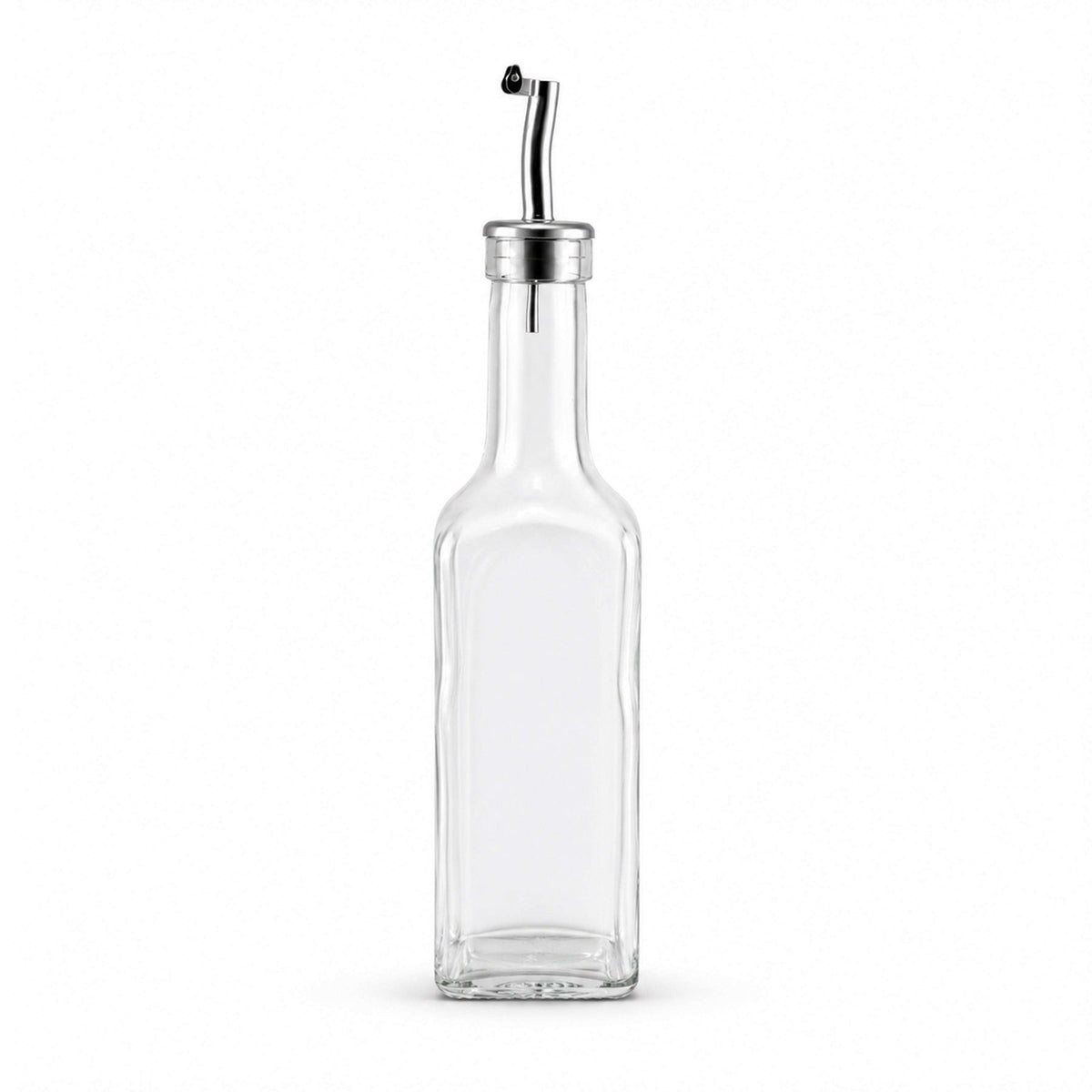 Pasabahce Homemade 300 mL Glass Oil Bottle With Flower Design Kaka Bawa Sons