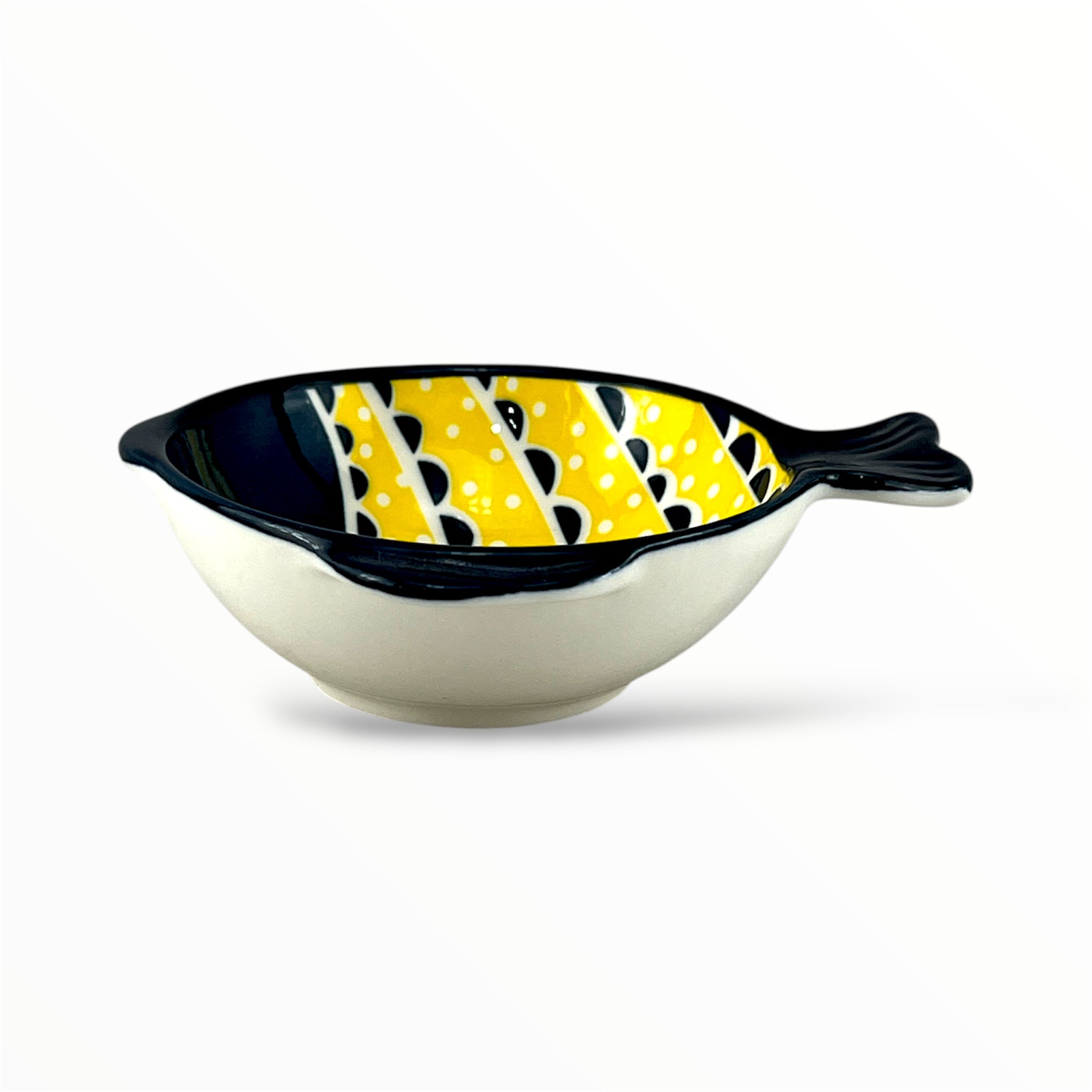 Zouk Porcelain Fish-Shaped Ramekin 3.5"