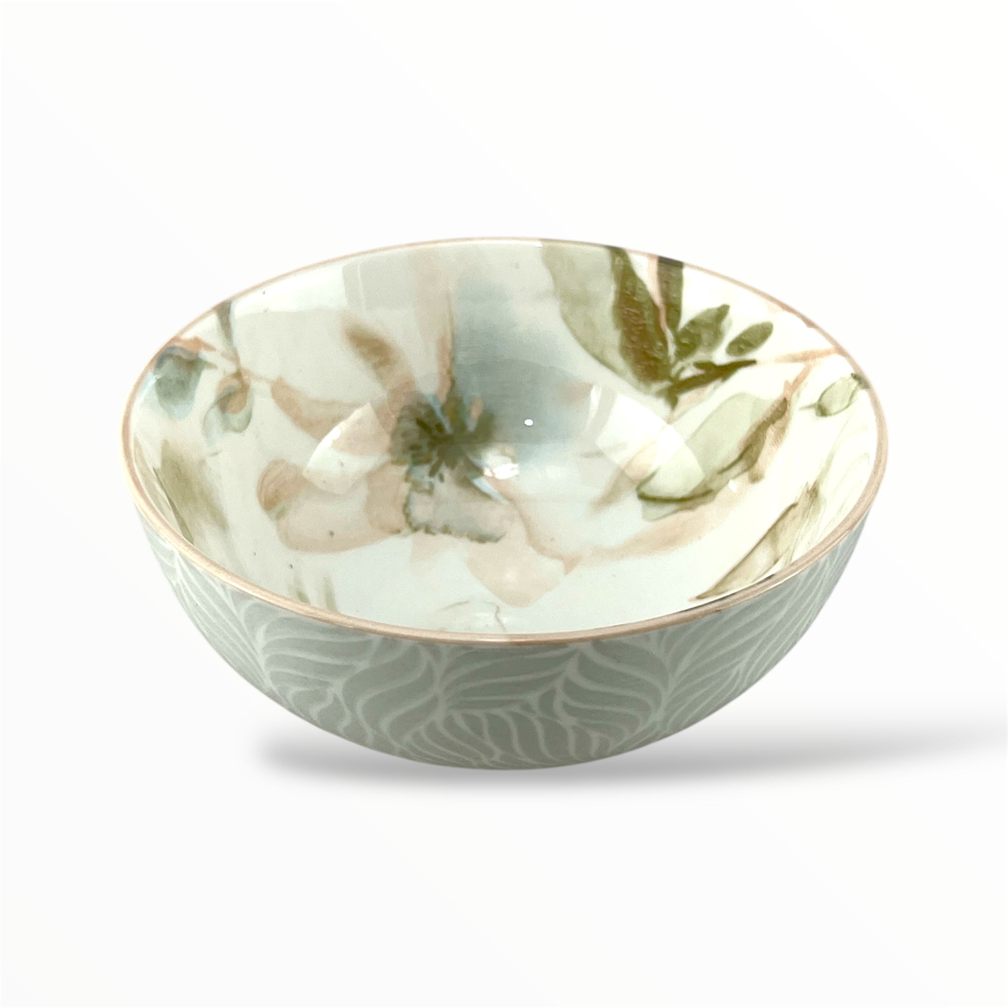 Zouk Porcelain Bowl Flowers Design