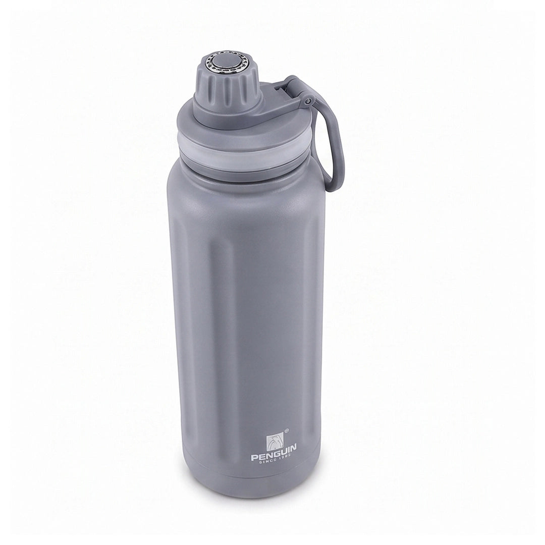 Penguin Steel Vacuum Flask - 700ml | Hot & Cold Insulation | Gray Color