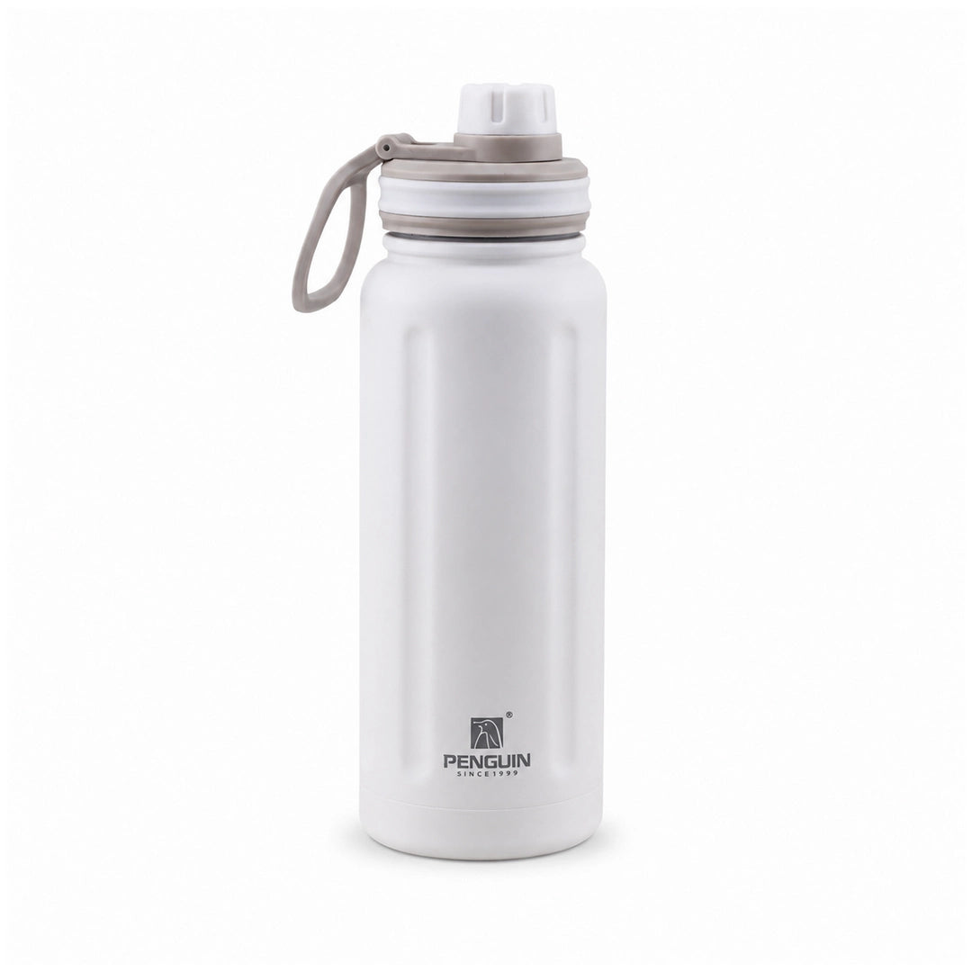 Penguin Steel Vacuum Flask - 700ml | Hot & Cold Insulation | White Color