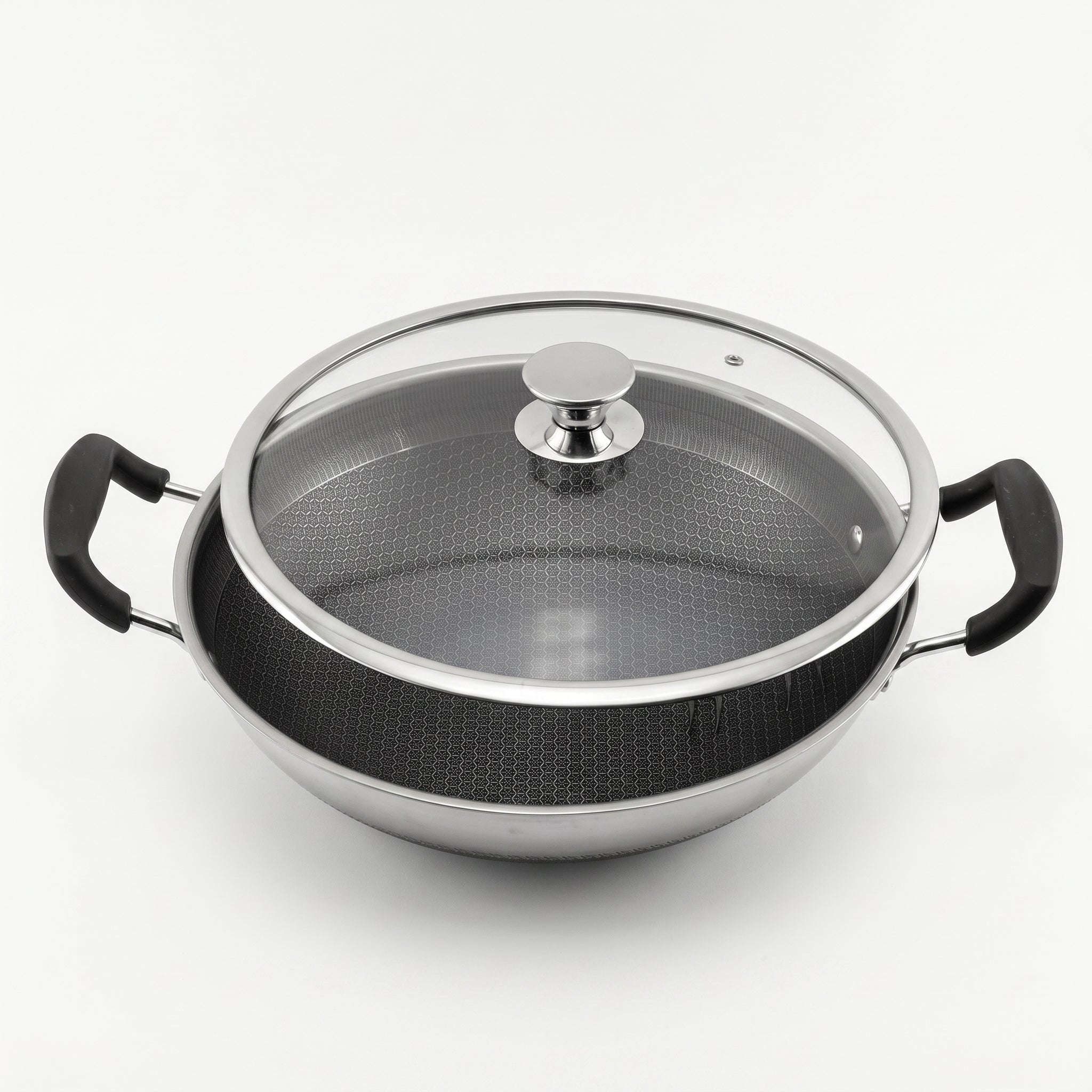 Contay 32 CM Laser Coated Wok Double Handle Kaka Bawa Sons