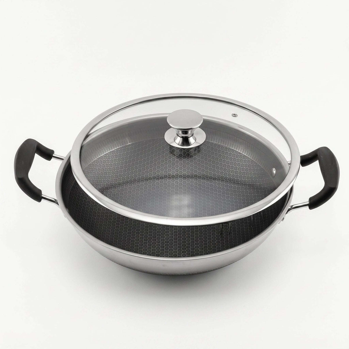 Contay 32 CM Laser Coated Wok Double Handle Kaka Bawa Sons