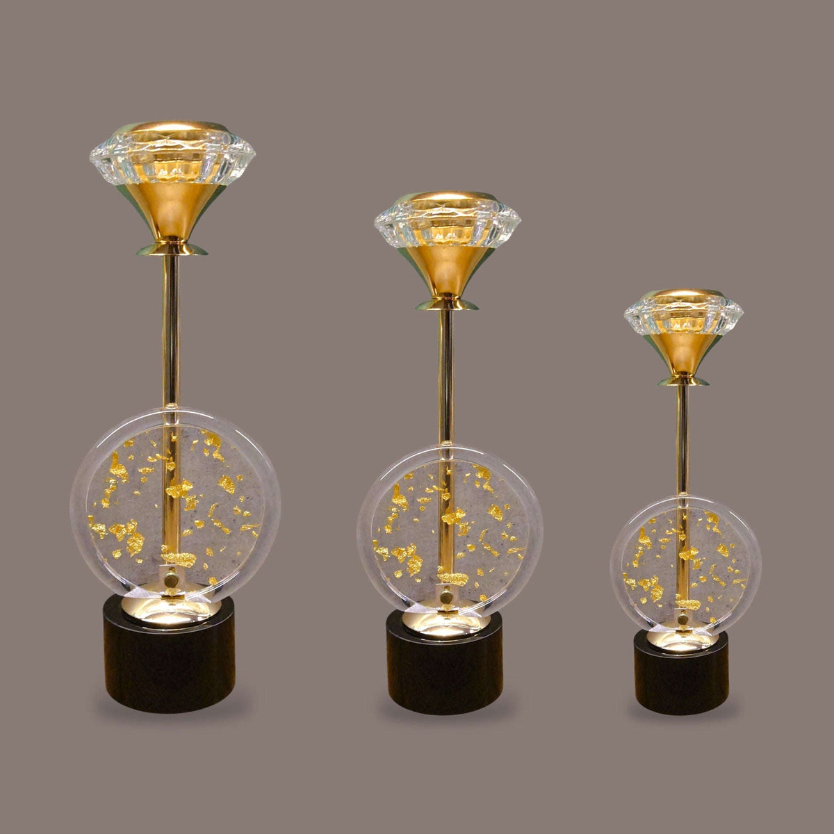 Aroma Diamond Candle Stand Set of 3-Pieces Kaka Bawa Sons