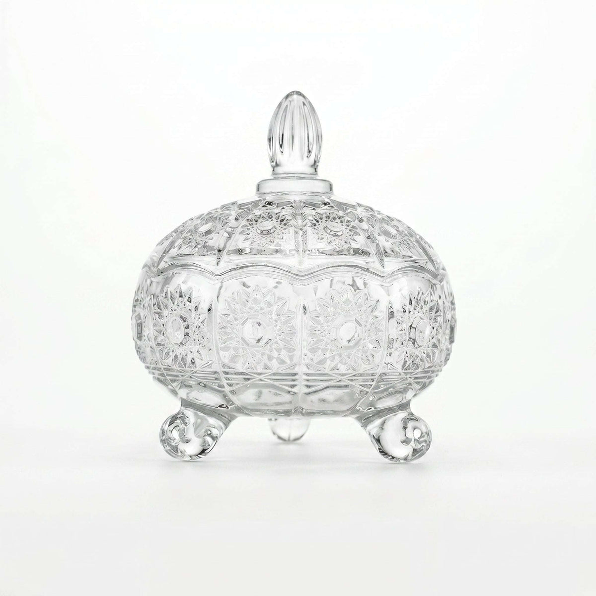 Delisoga Flower Pattern Glass Candy Bowl Kaka Bawa Sons