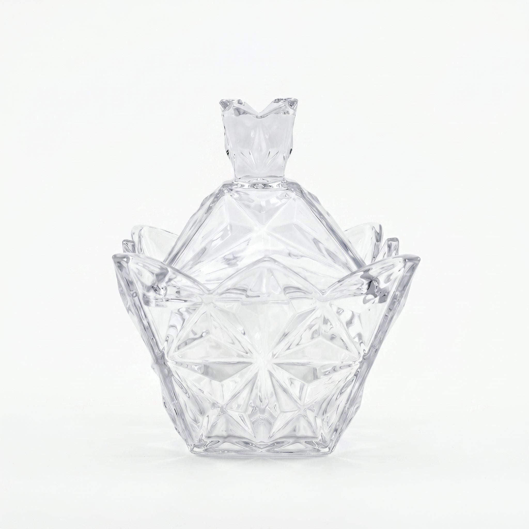 Delisoga 5 Inch Crystal Star Pattern Candy Bowl Kaka Bawa Sons