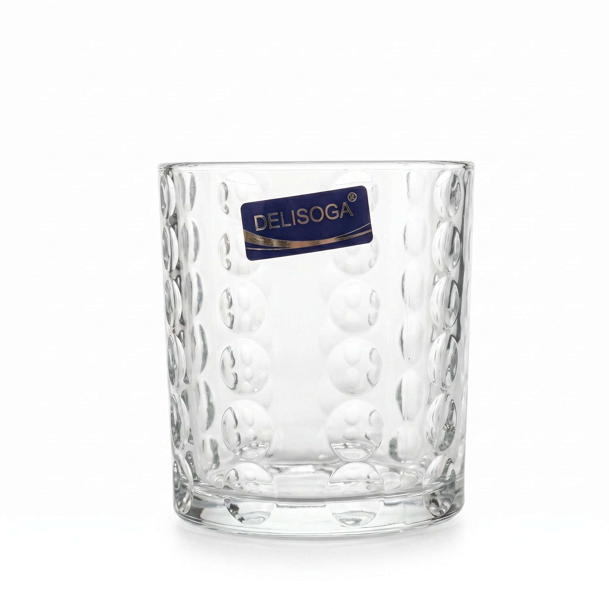 Delisoga 340 ml 6-Piece Bubble Pattern DOF Glass Set Kaka Bawa Sons