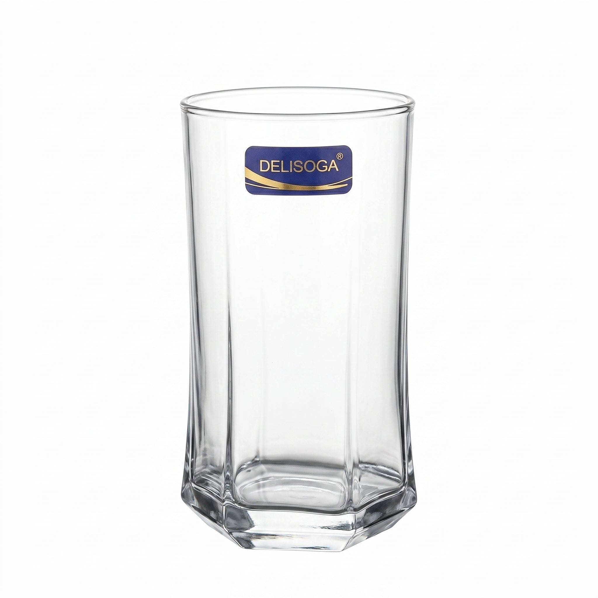 Delisoga 330 ml 6-Piece Octagonal Hi Ball Glass Set Kaka Bawa Sons