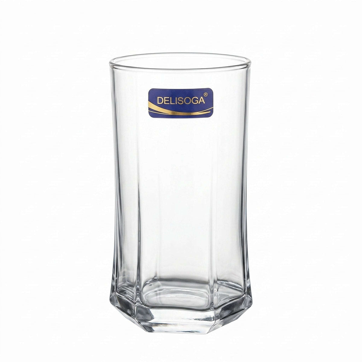 Delisoga 330 ml 6-Piece Octagonal Hi Ball Glass Set Kaka Bawa Sons