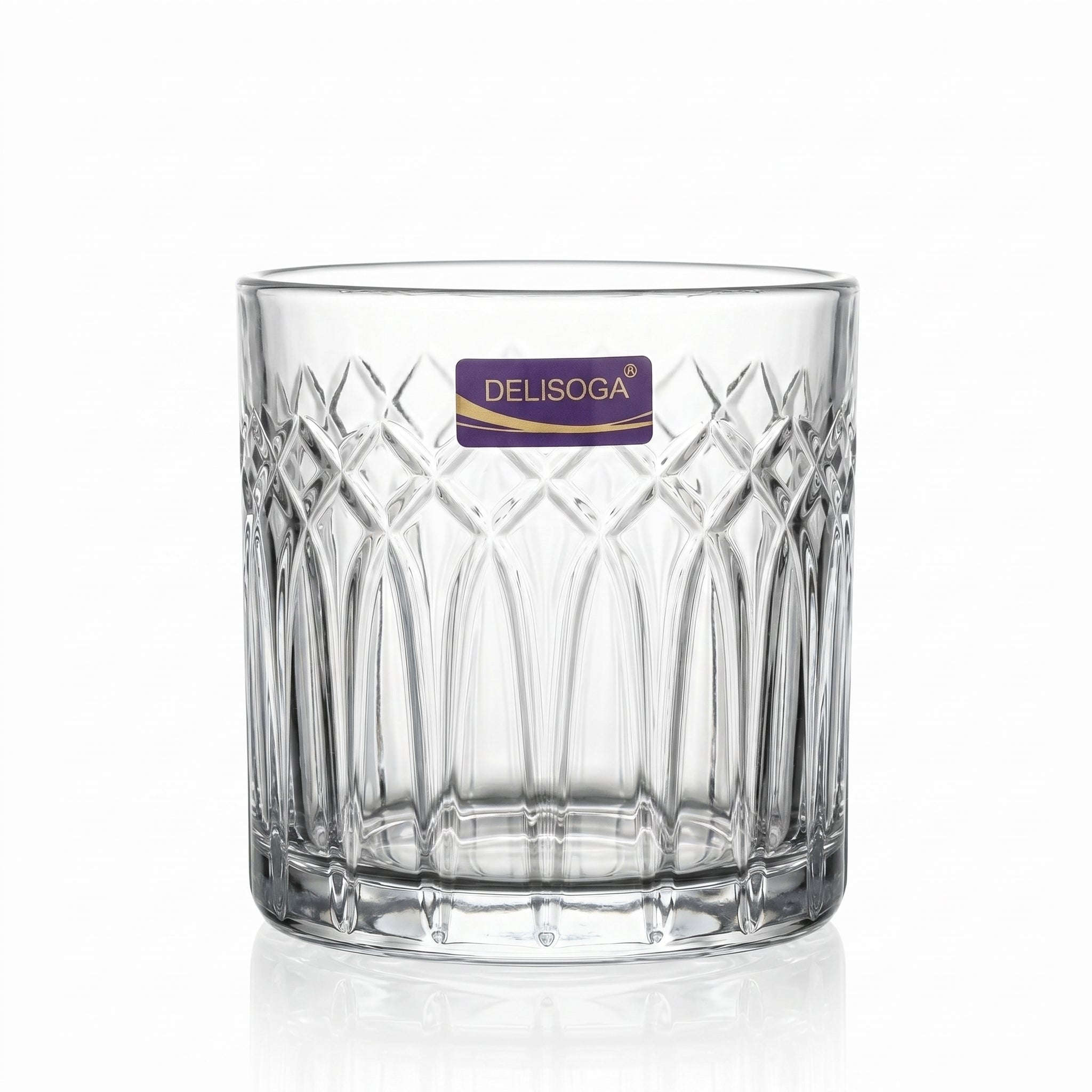 Delisoga 350 ml 6-Piece Diamond Fall DOF Glass Set Kaka Bawa Sons