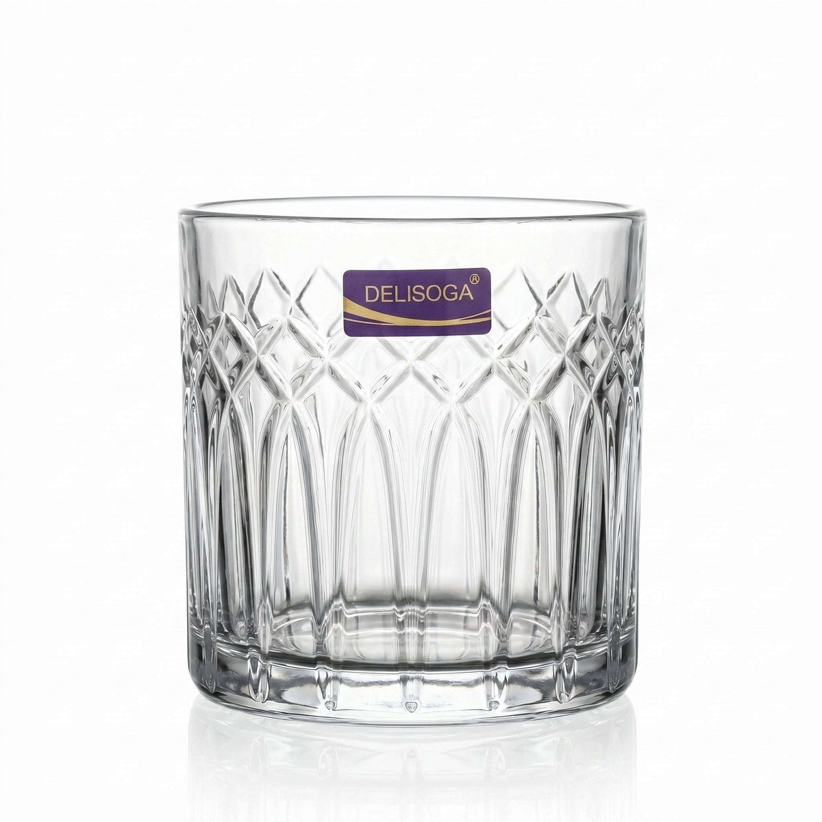 Delisoga 350 ml 6-Piece Diamond Fall DOF Glass Set Kaka Bawa Sons