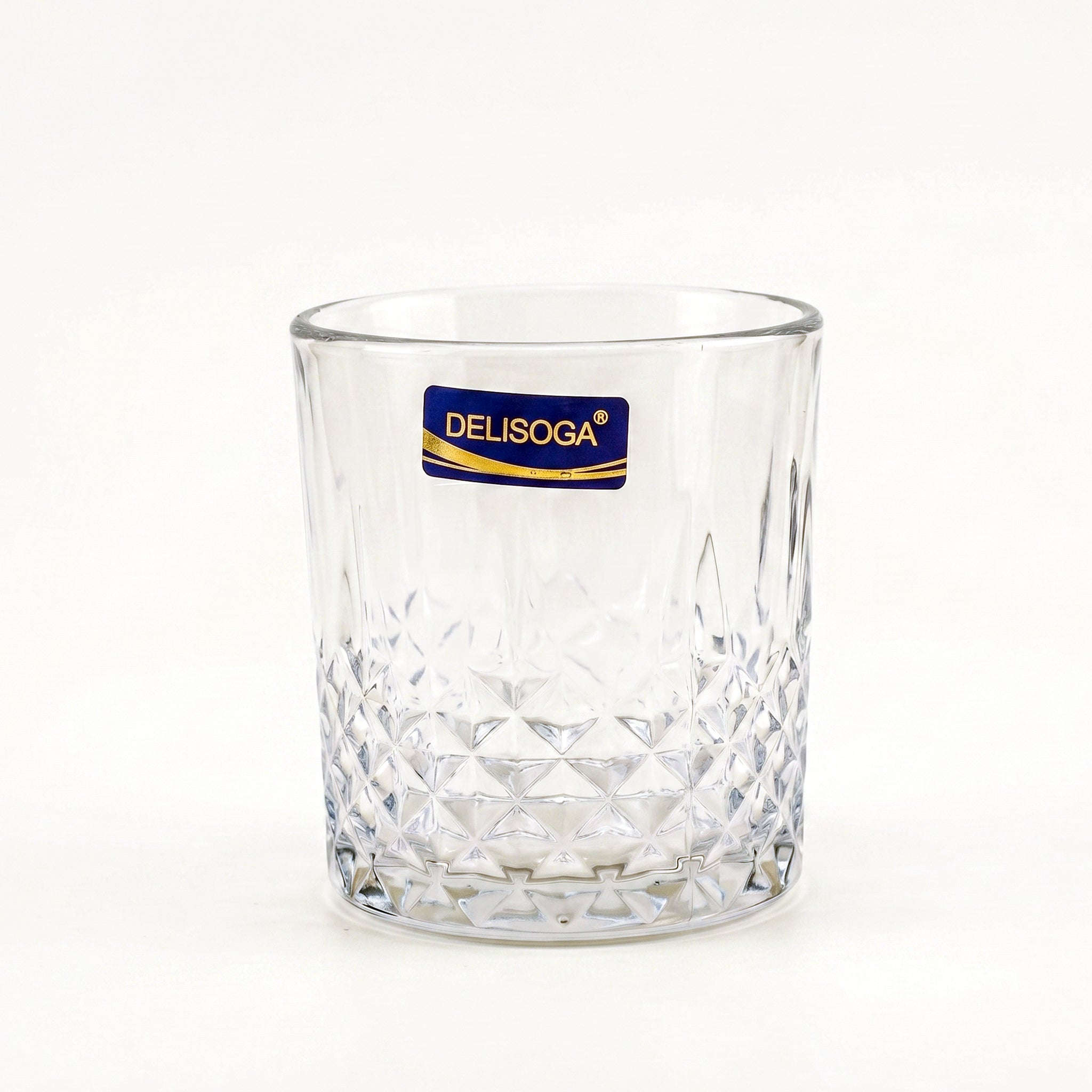 Delisoga 340 ml 6-Piece Diamond Cut Base DOF Glass Set Kaka Bawa Sons