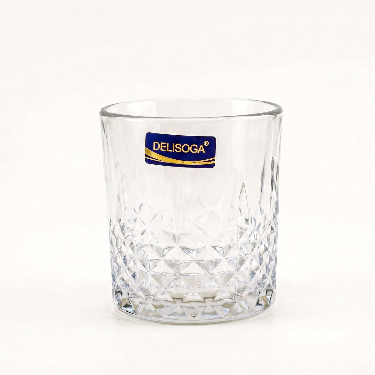 Delisoga 340 ml 6-Piece Diamond Cut Base DOF Glass Set Kaka Bawa Sons