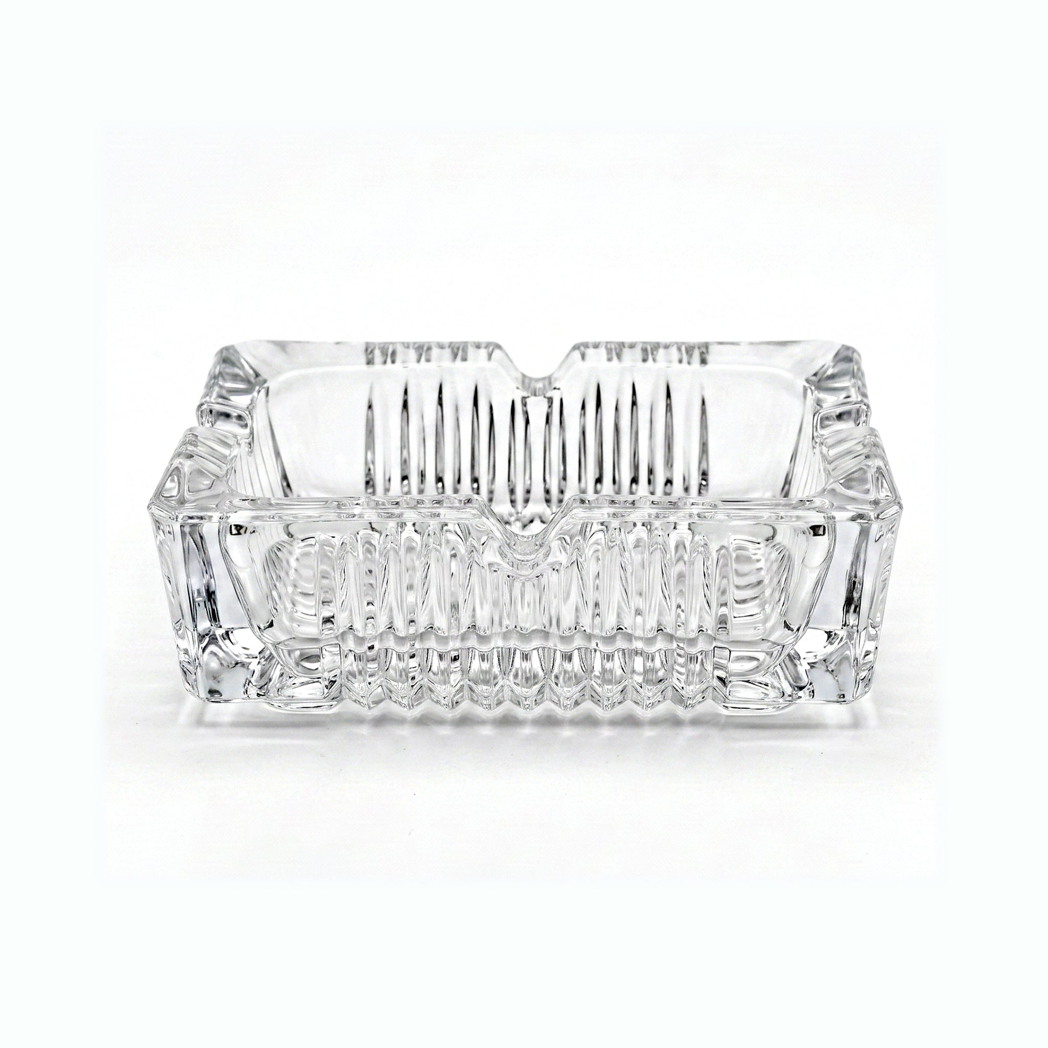 Blinkmax Classic Crystal Glass Square Ashtray