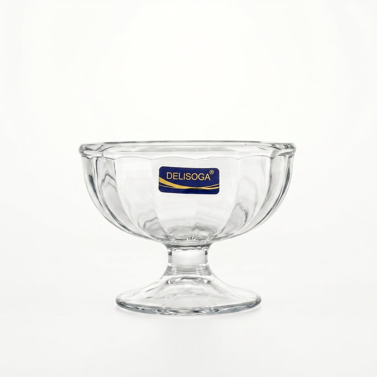 Delisoga 210 ml 6-Piece Glass Ice Cream Cup Set Kaka Bawa Sons