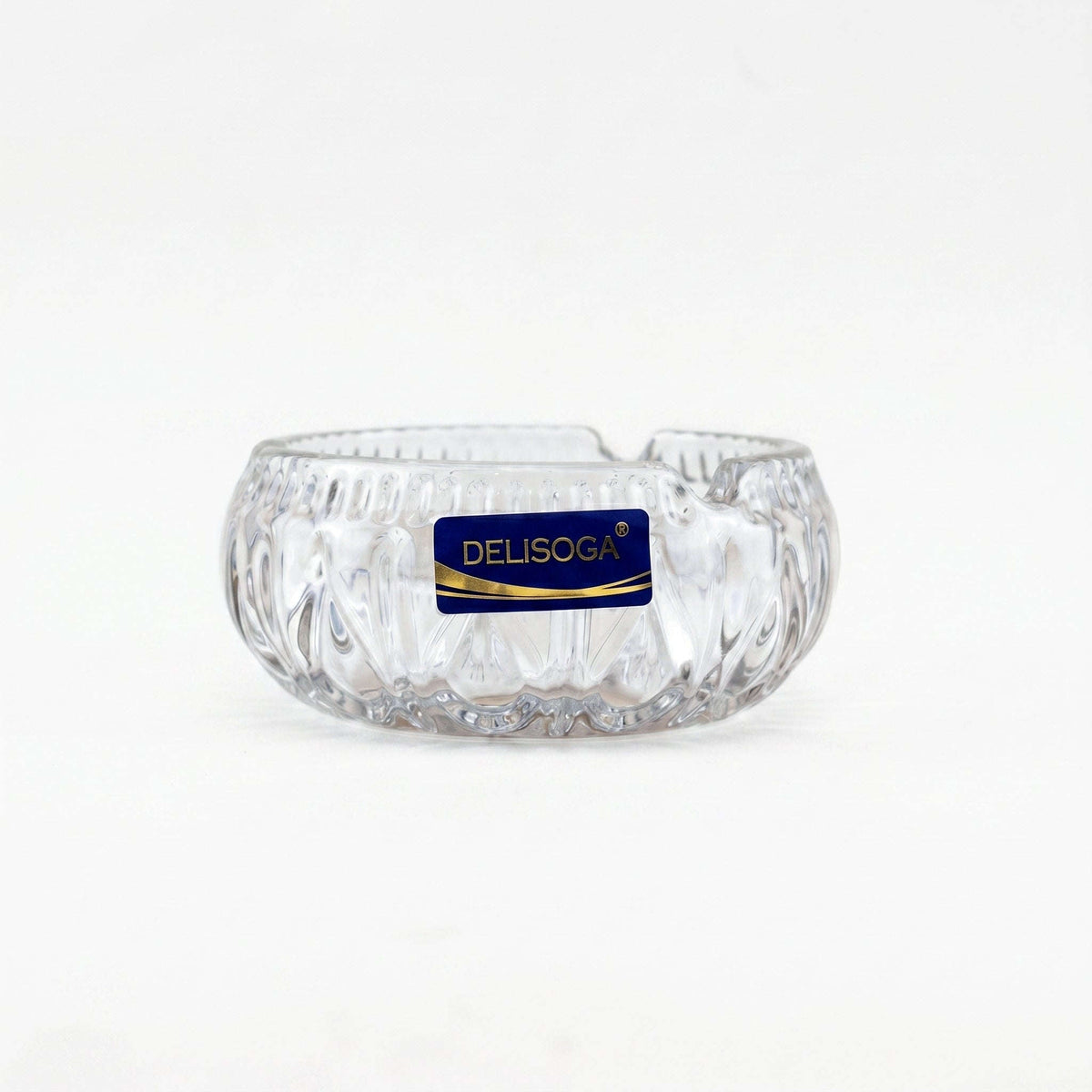 Delisoga Leaf Pattern Round Glass Ashtray Kaka Bawa Sons