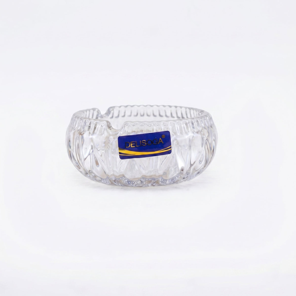 Delisoga Diamond Pattern Round Glass Ashtray Kaka Bawa Sons