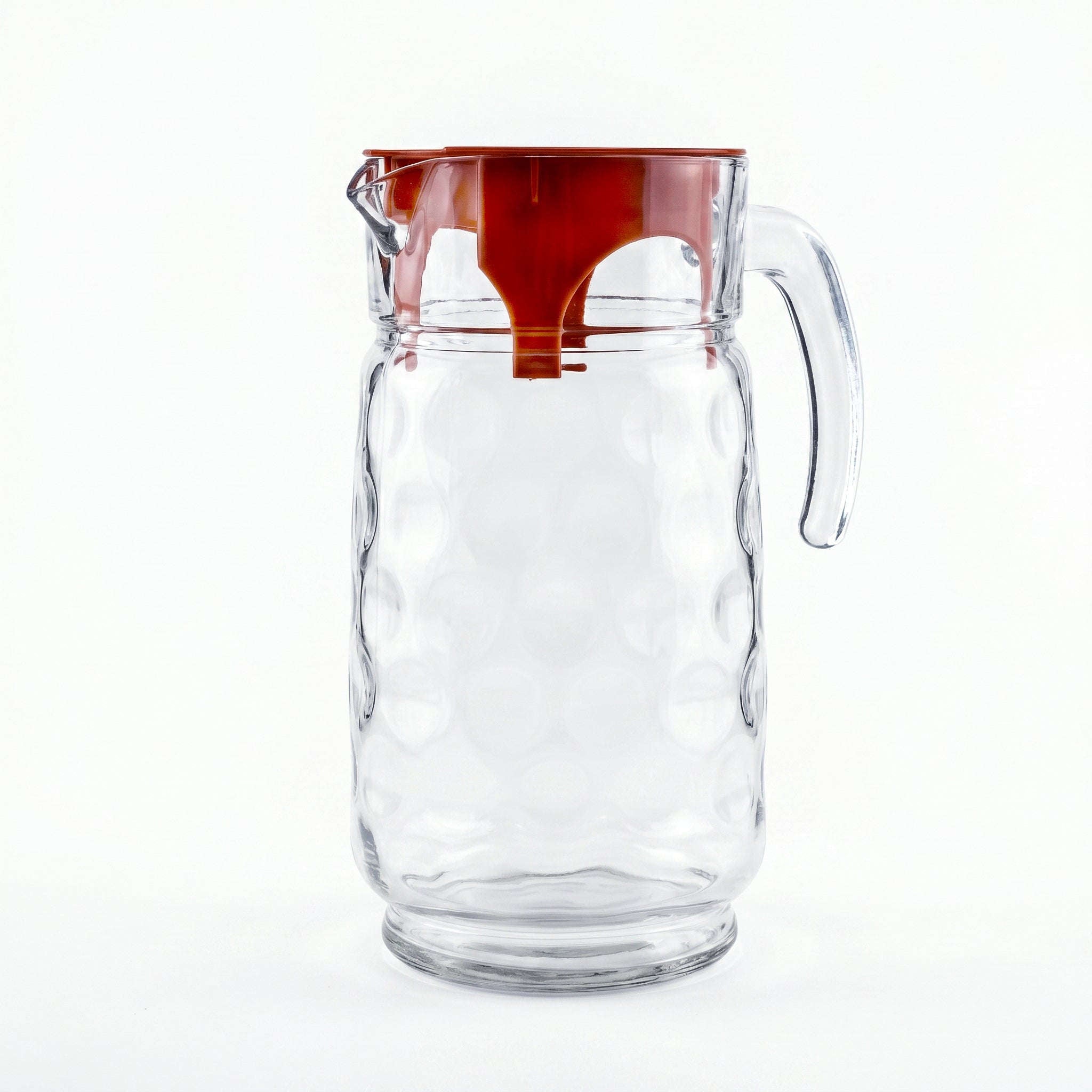 Pasabahce 1.5-Liter Glass Jugs with Red Lid Kaka Bawa Sons