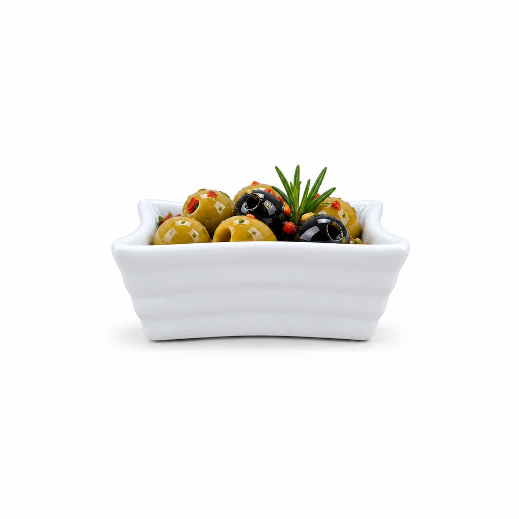 Forte B.K Alvi Square White Ceramic Ramekin, 2.5 Inch
