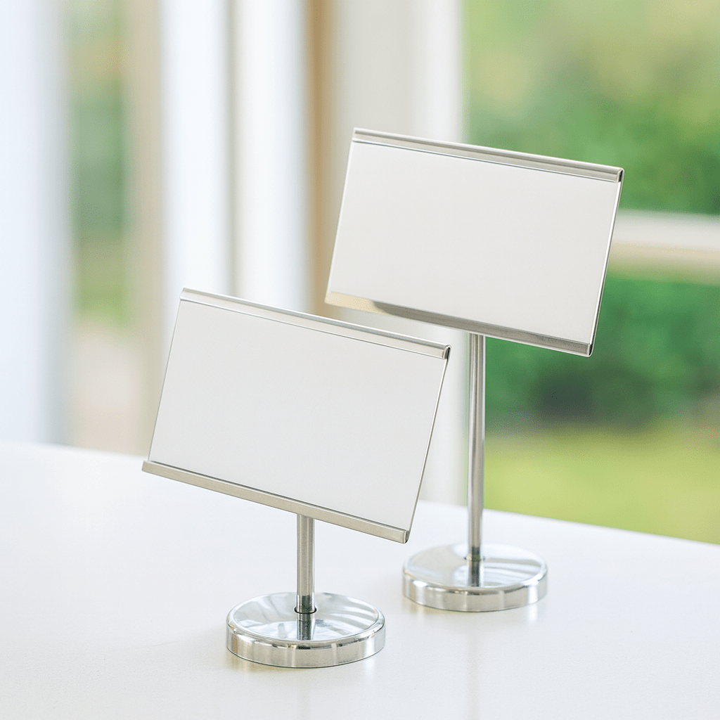 Violet Silver Menu Stand