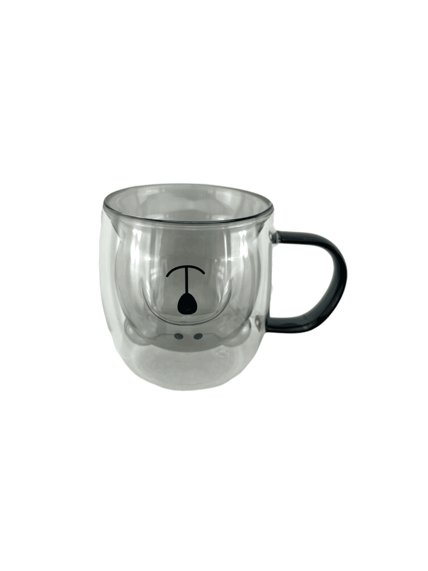 D.W.M GLASS MUG BLACK (16504-5) Kaka Bawa Sons