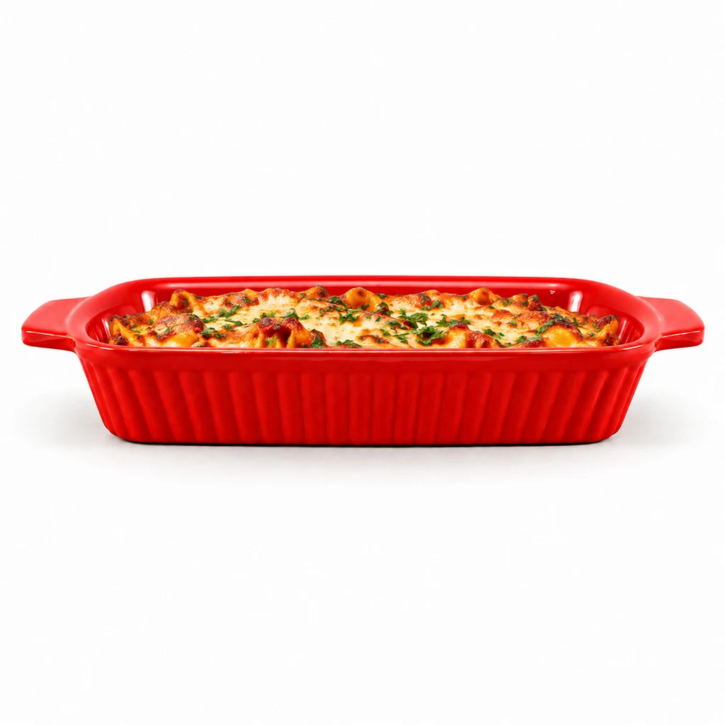Blaze Derma 12-Inch Melamine Rectangular Dish - Red, Yellow & Black