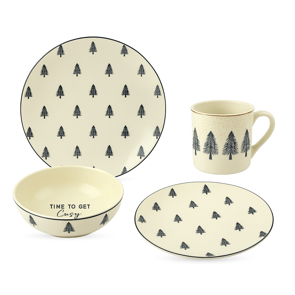 Danny Home Christmas Tree 24-Piece Breakfast Set