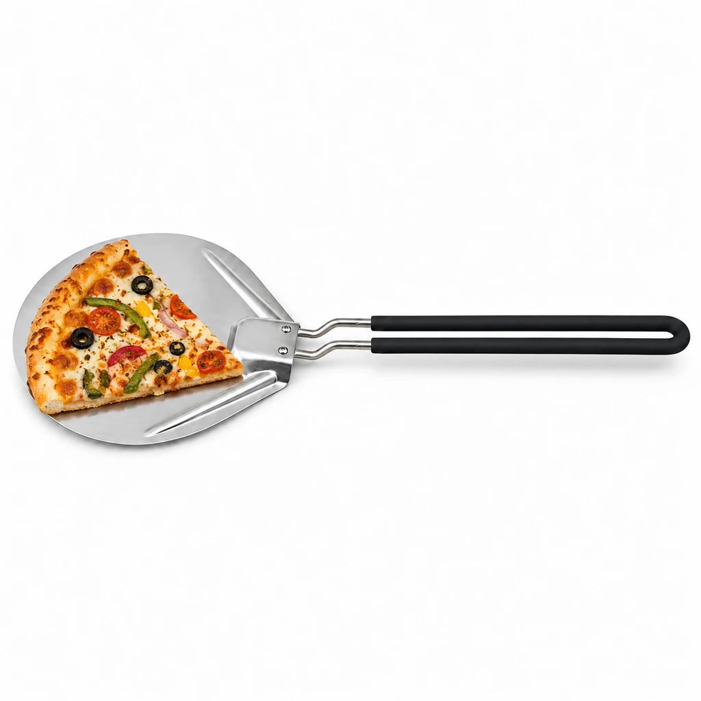 Shengya 18 × 45 cm Round Stainless Steel Pizza Lifter With Black Handle