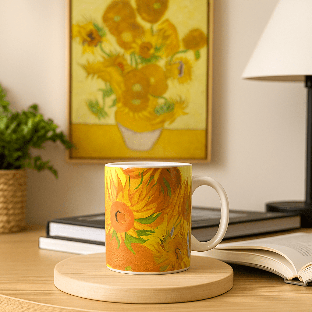 Danny Home 350 ml Vincent van Gogh "Sunflowers" Art Mug Kaka Bawa Sons