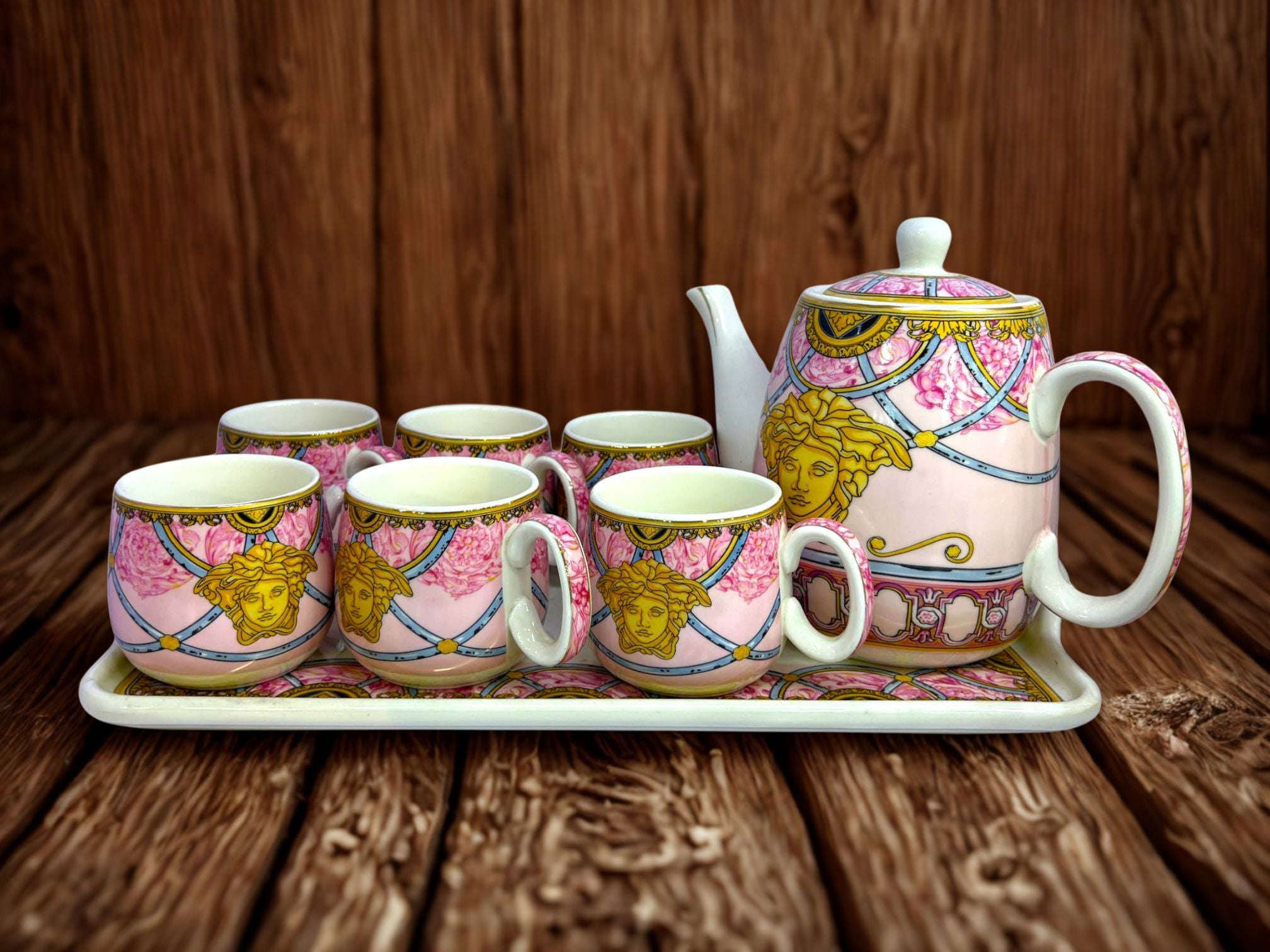 Versace 9-Piece Coffee Set Pink Kaka Bawa Sons