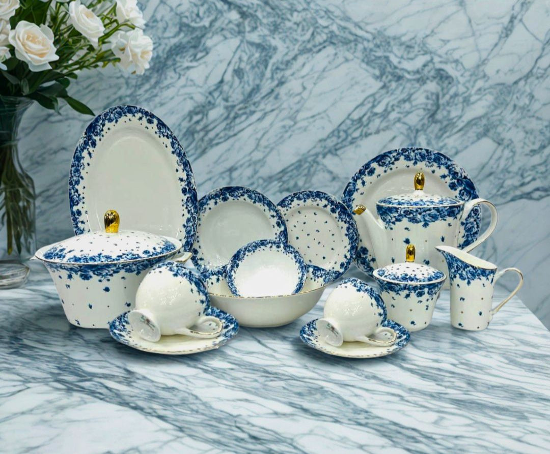 One More 61-Piece Bone China Dinner Set H3-1