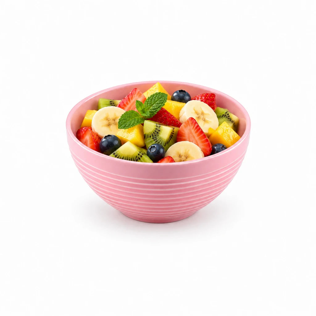 Danny Home 4.5-Inch Porcelain Ribbed Serving Bowl