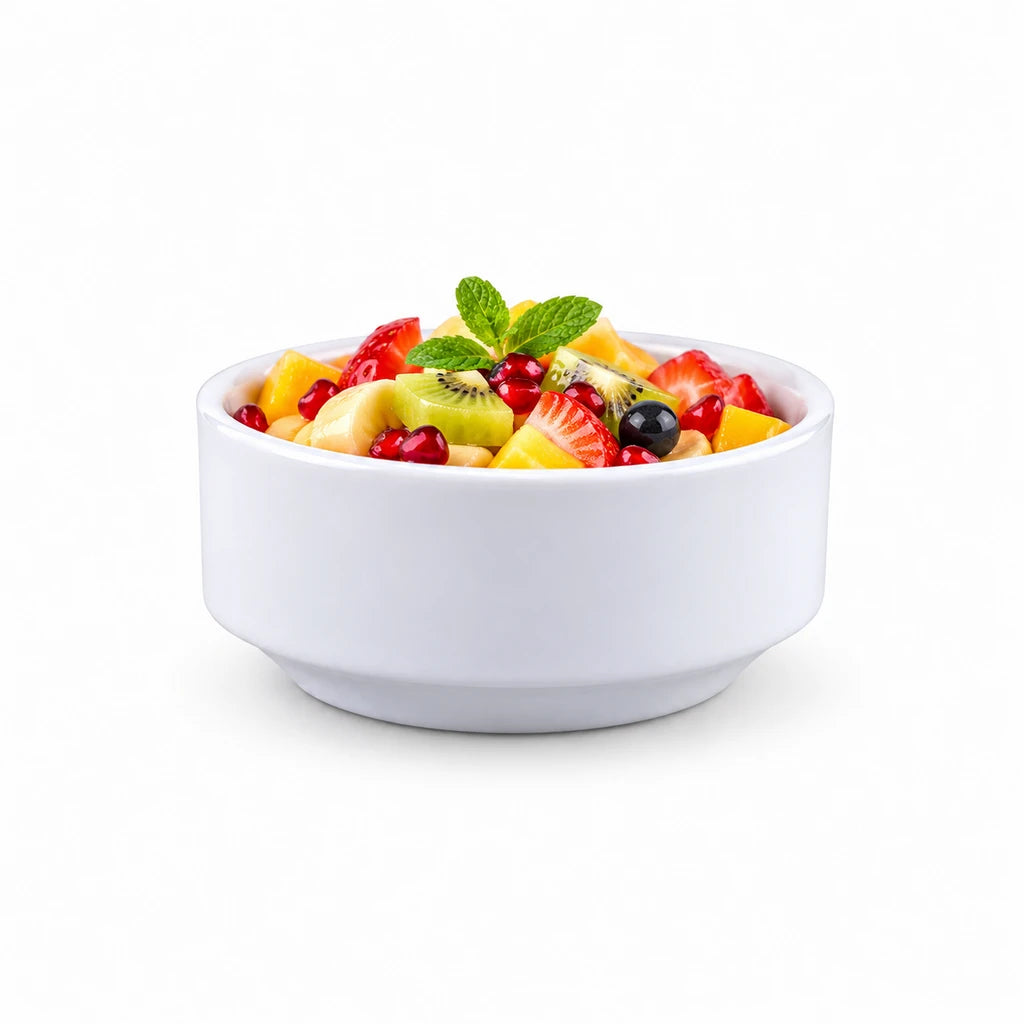 P.C Stackable White Ceramic Soup & Cereal Bowl, 5 Inch