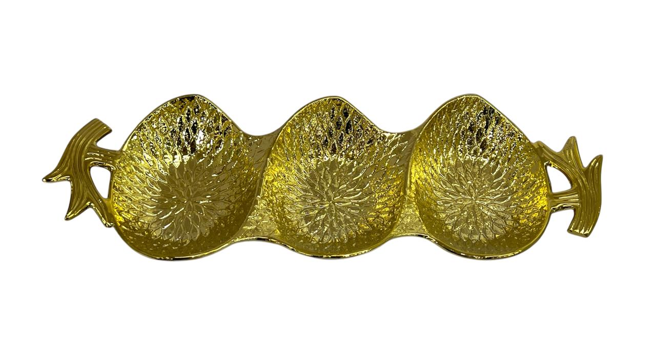 Fancy Dry Fruit Dish Golden