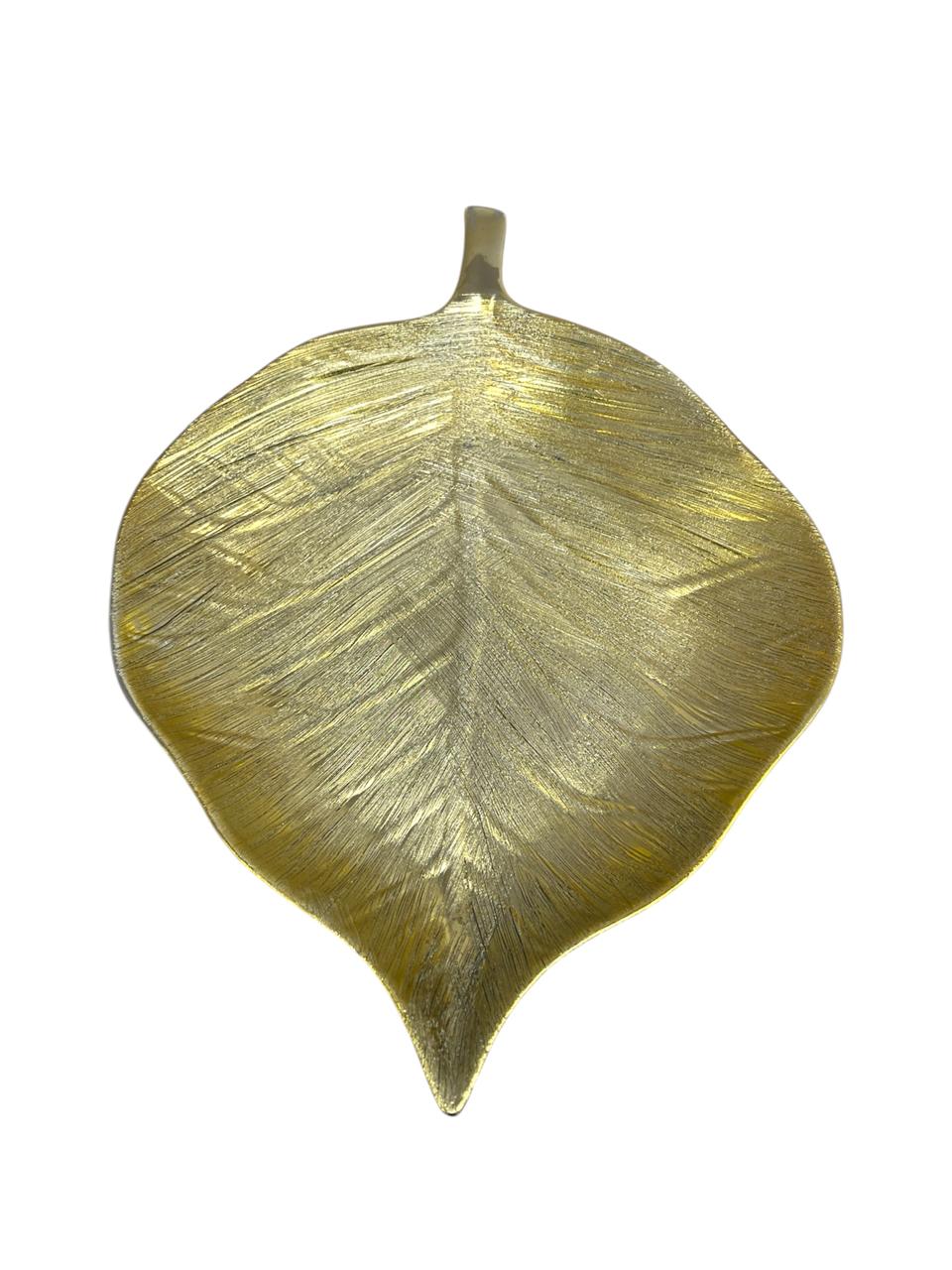Golden Leave Serving Dish