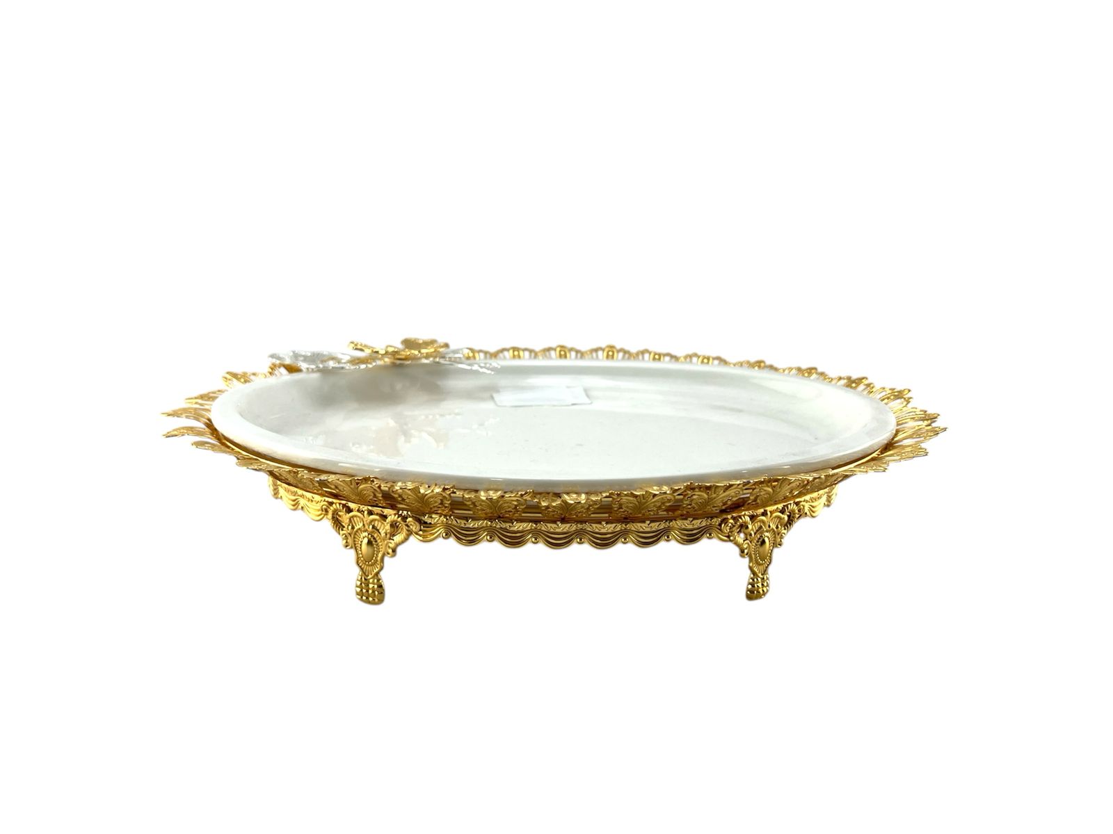 Z.I.K Fancy Oval Tray Golden