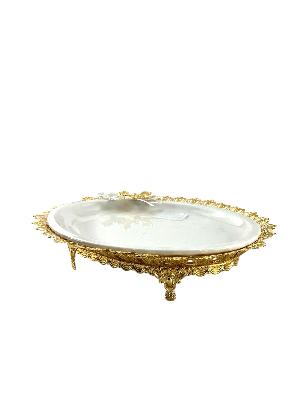 Z.I.K Fancy Oval Tray Golden