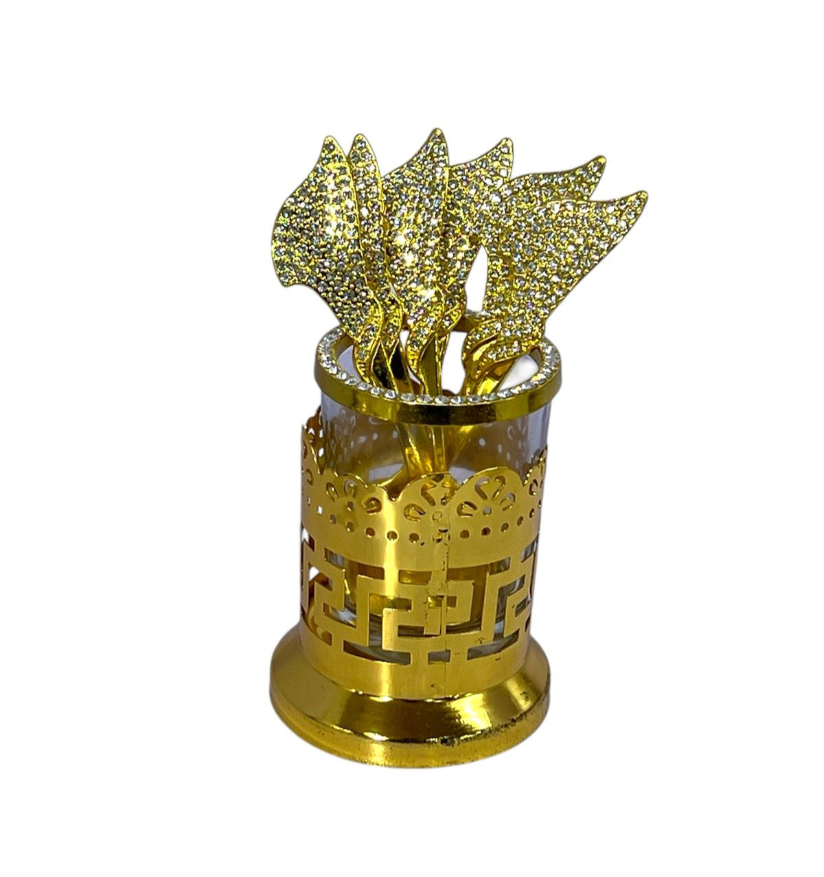 Fancy Tea Spoon (6/PCS) Golden